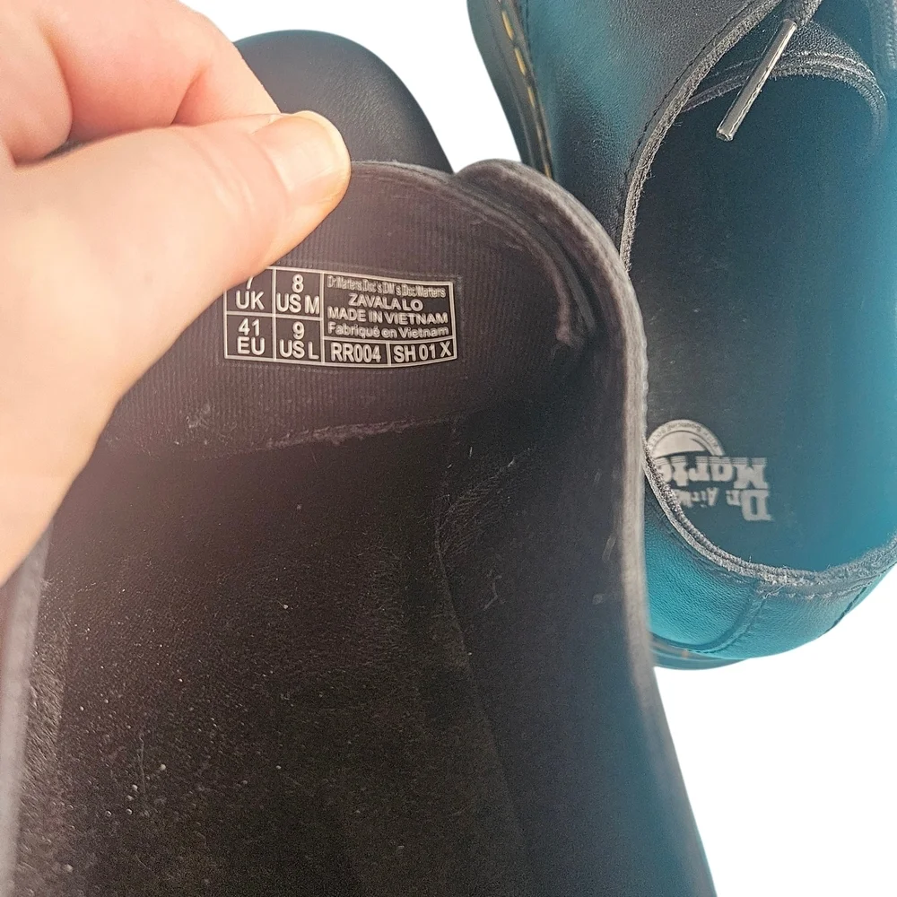 Dr Martens Zavala Low Oxford Black Lace Shoes Size 8M